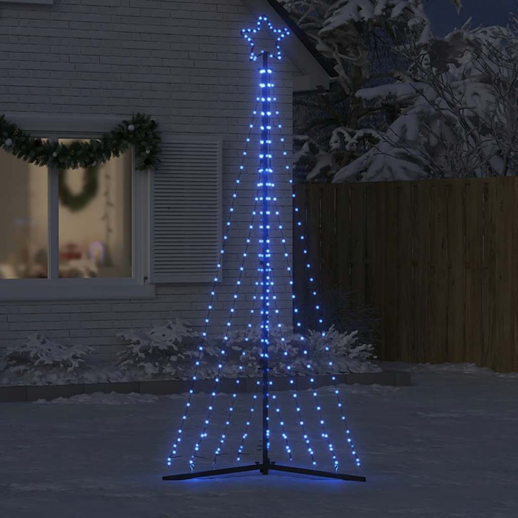 Vidaxxl Sapin de Noël LED 447 LED 249 cm bleu