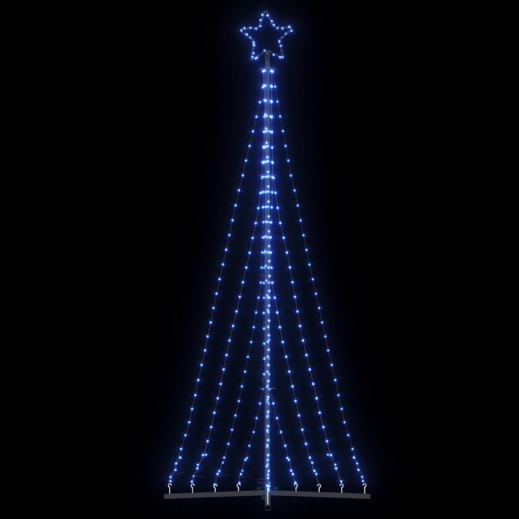 Vidaxxl Sapin de Noël LED 447 LED 249 cm bleu