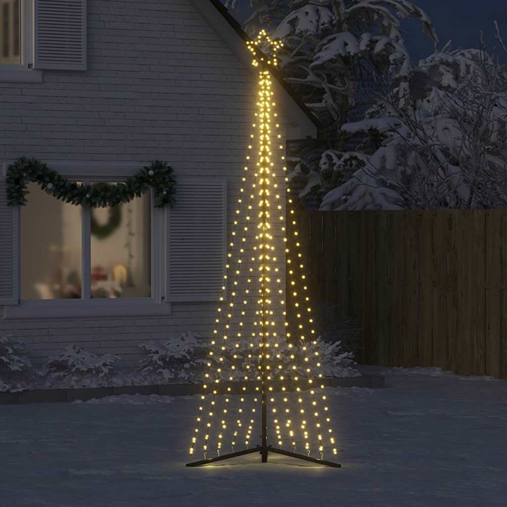 Vidaxxl Sapin de Noël LED 495 LED blanc chaud 300,5 cm