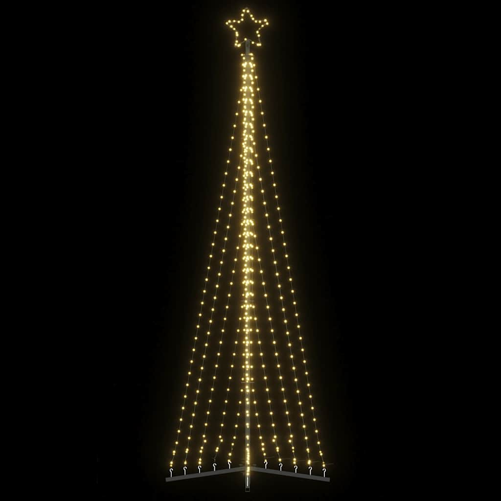 Vidaxxl Sapin de Noël LED 495 LED blanc chaud 300,5 cm