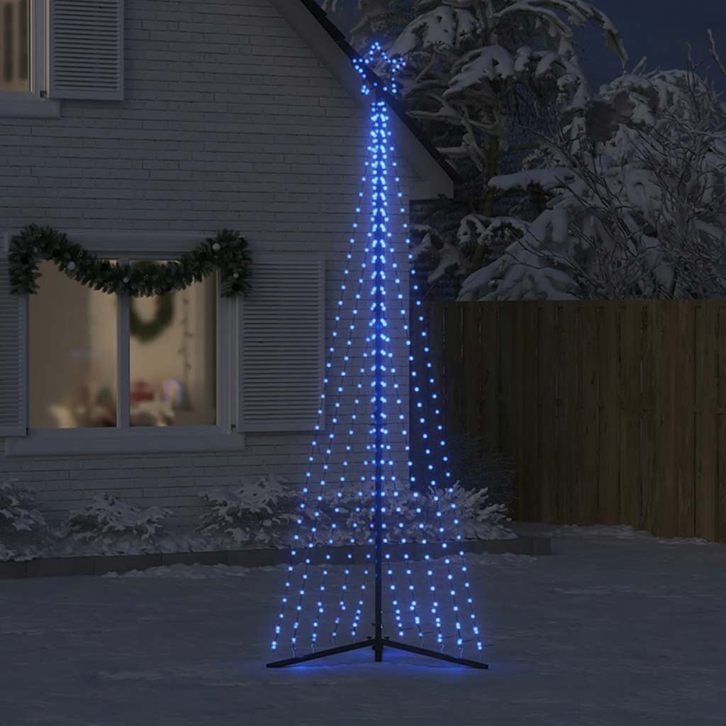 Vidaxxl Sapin de Noël LED 495 LED 300,5 cm bleu