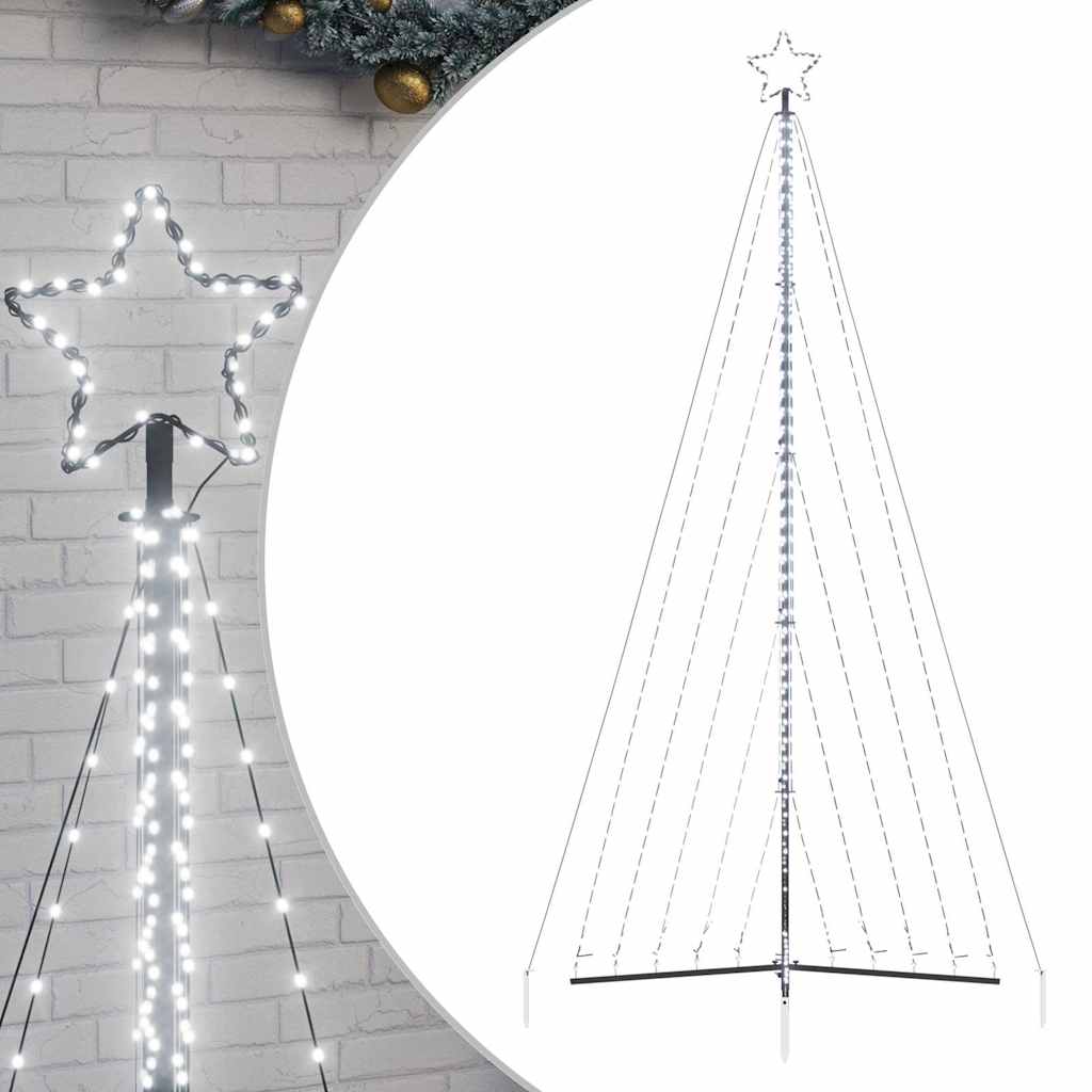 Vidaxxl Sapin de Noël LED 570 LED blanc froid 399 cm