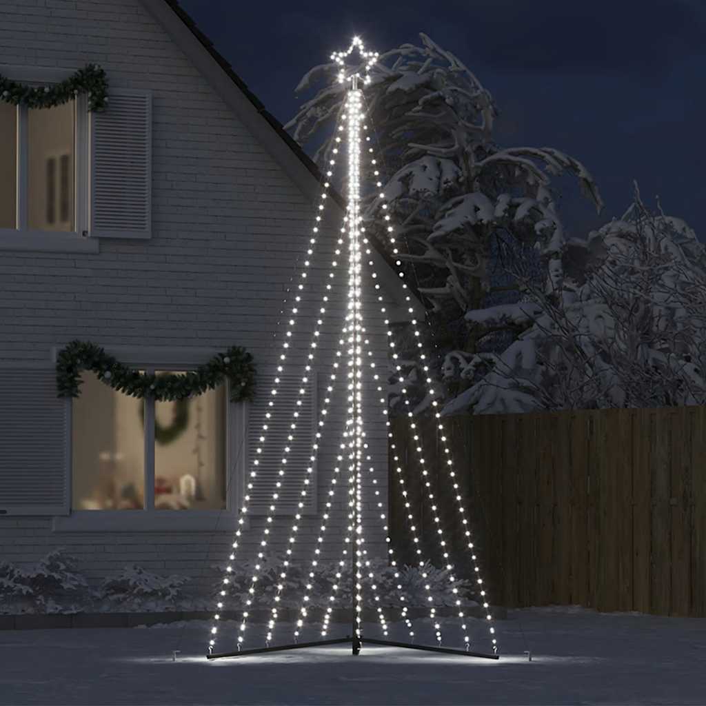 Vidaxxl Sapin de Noël LED 570 LED blanc froid 399 cm