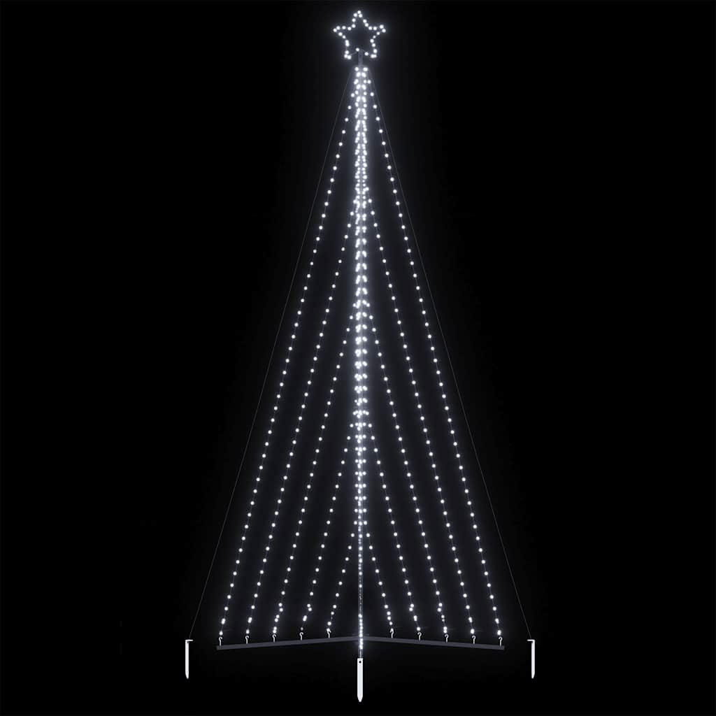 Vidaxxl Sapin de Noël LED 570 LED blanc froid 399 cm