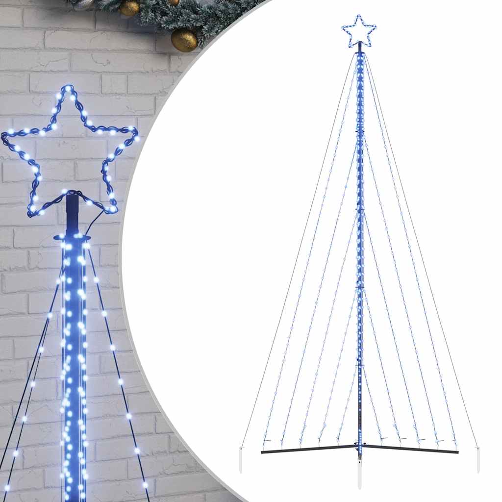 Vidaxxl Sapin de Noël LED 570 LED 399 cm bleu