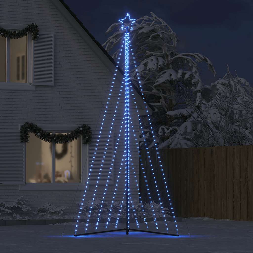 Vidaxxl Sapin de Noël LED 570 LED 399 cm bleu