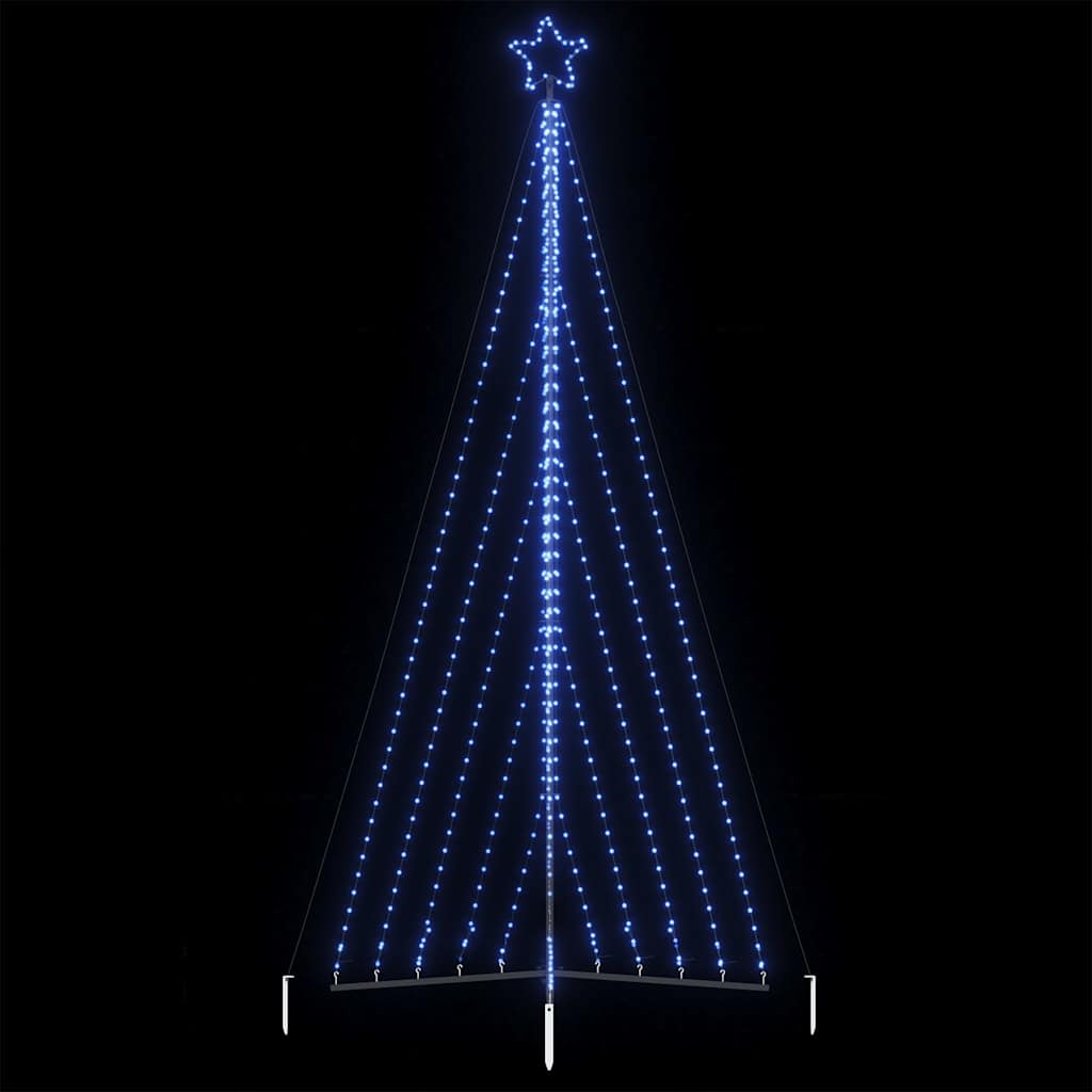 Vidaxxl Sapin de Noël LED 570 LED 399 cm bleu
