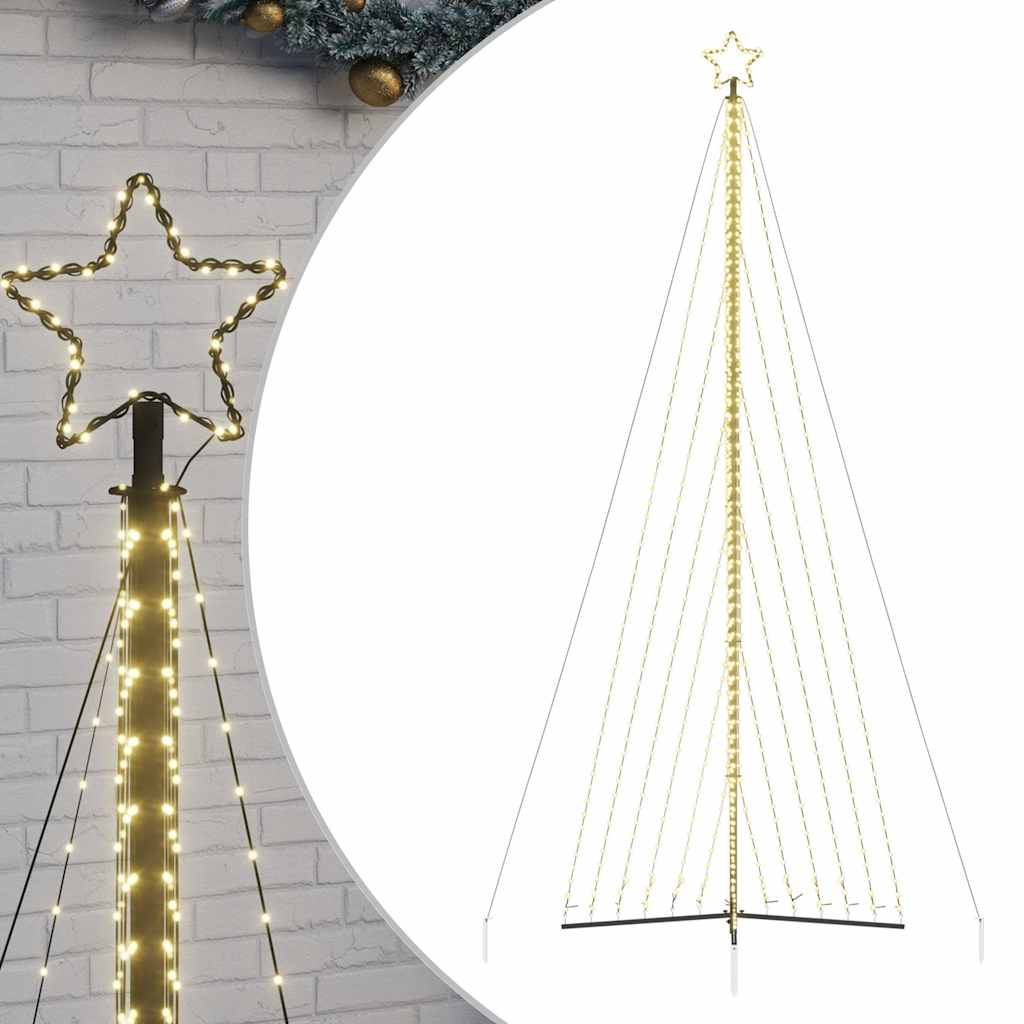 Vidaxxl Sapin de Noël LED 789 LED blanc chaud 476 cm