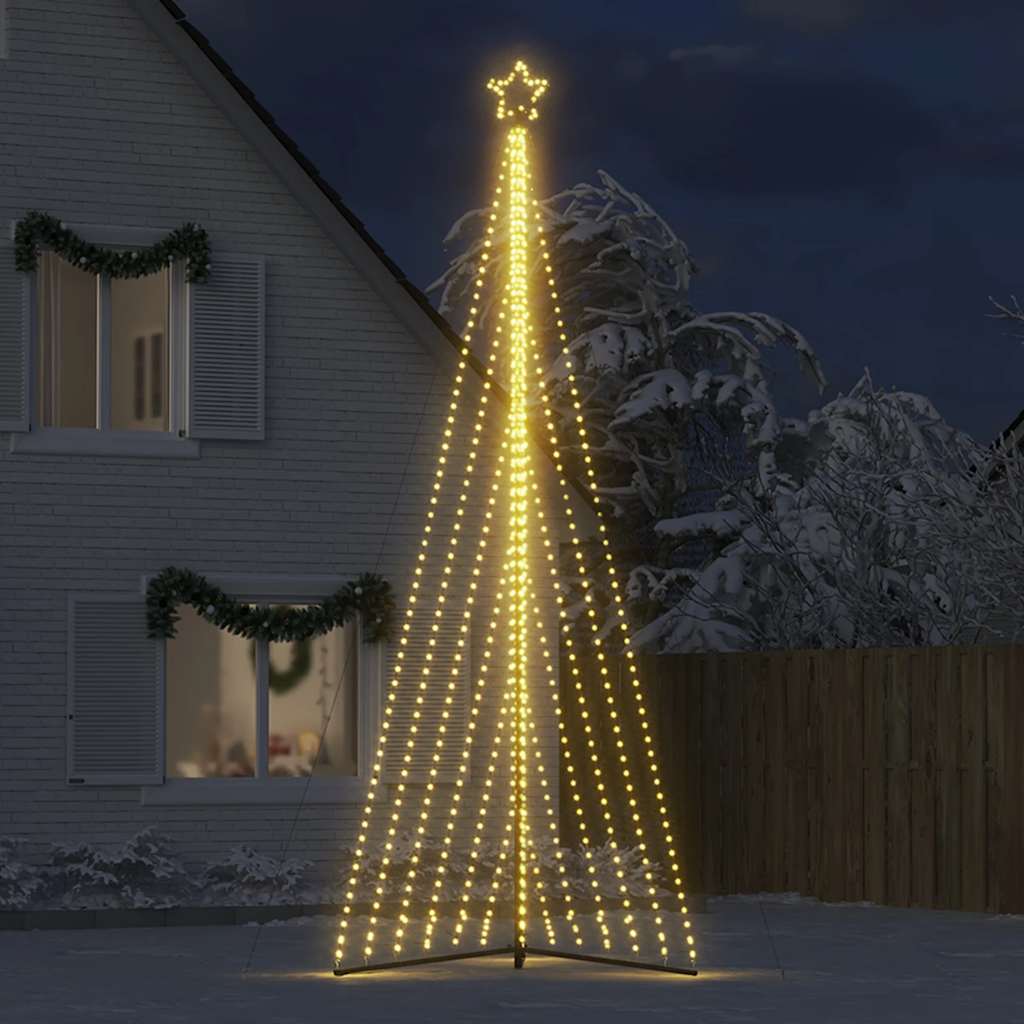 Vidaxxl Sapin de Noël LED 789 LED blanc chaud 476 cm