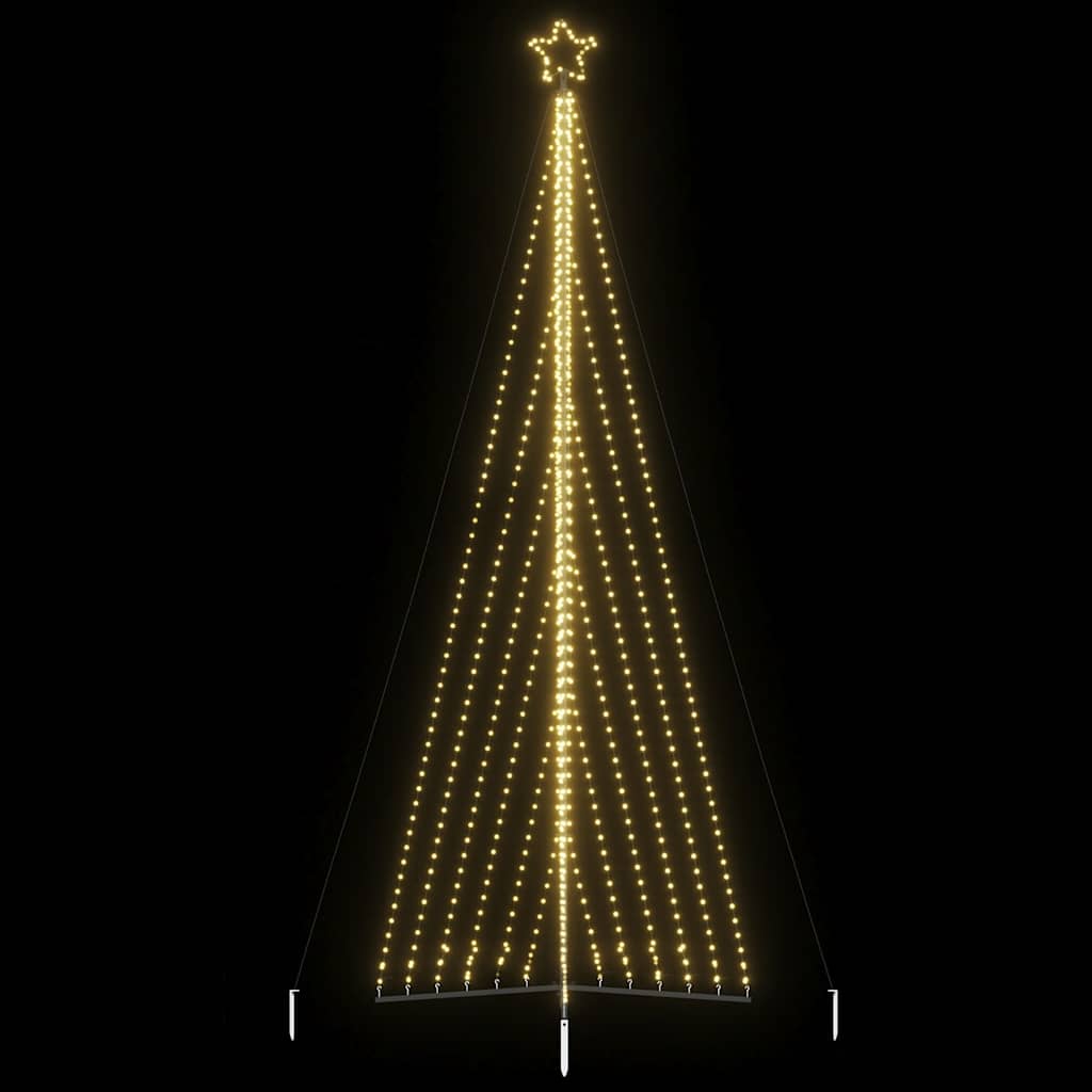 Vidaxxl Sapin de Noël LED 789 LED blanc chaud 476 cm