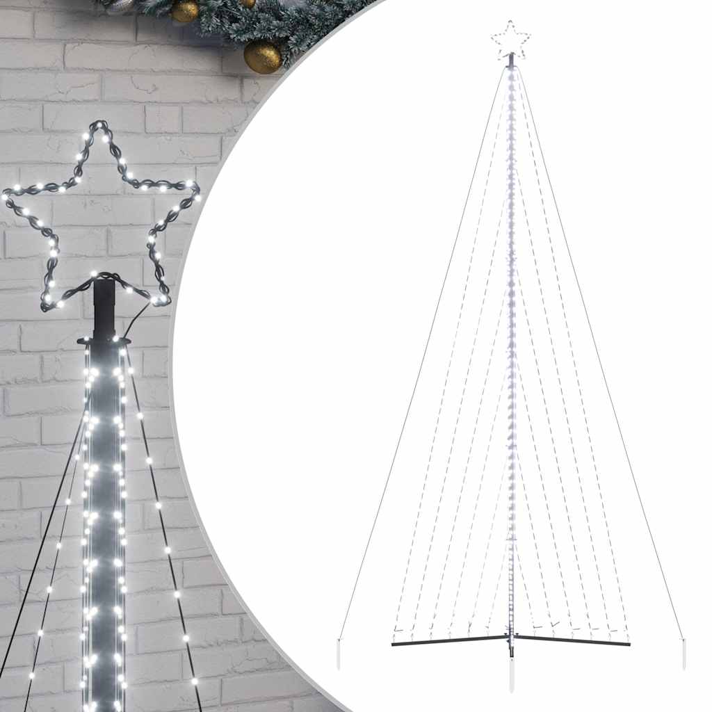 Vidaxxl Sapin de Noël LED 789 LED blanc froid 476 cm