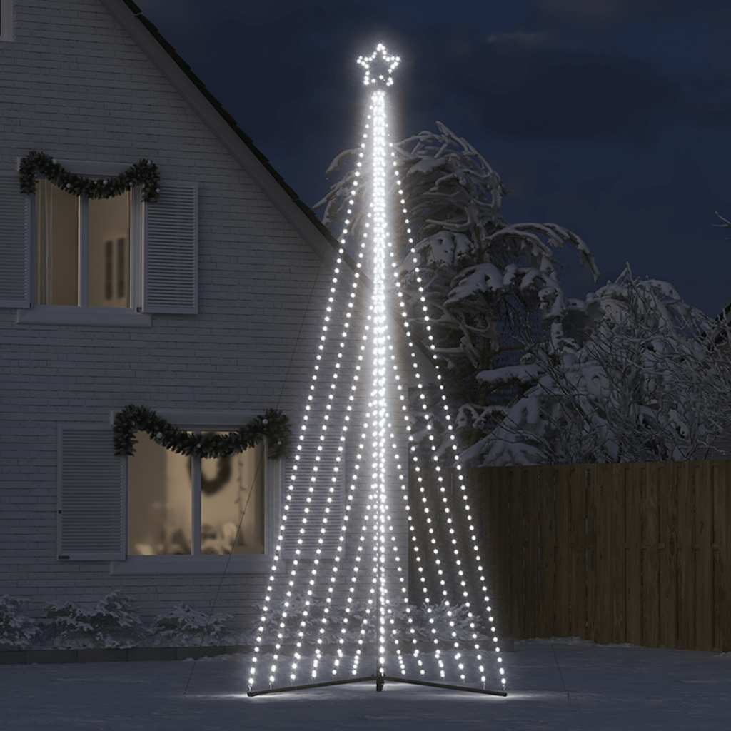 Vidaxxl Sapin de Noël LED 789 LED blanc froid 476 cm