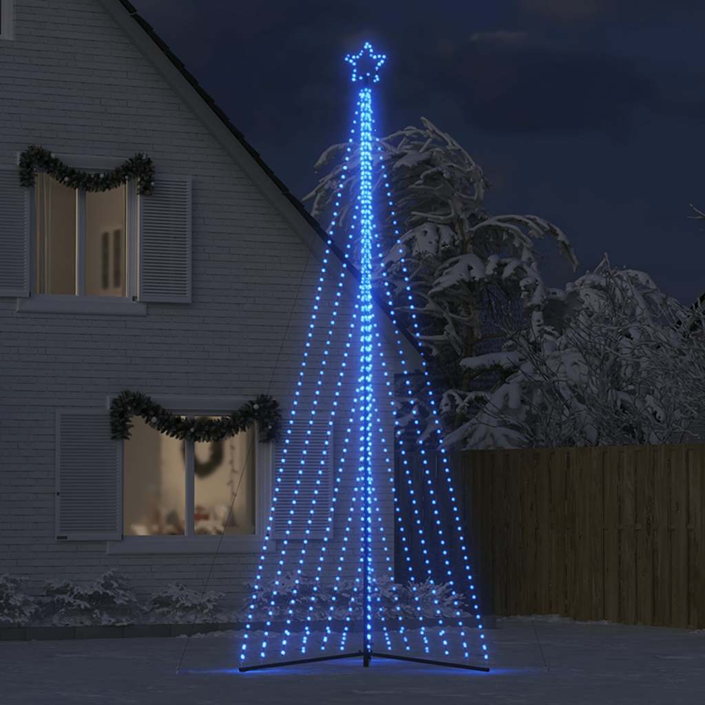 Vidaxxl Sapin de Noël LED 789 LED 476 cm bleu