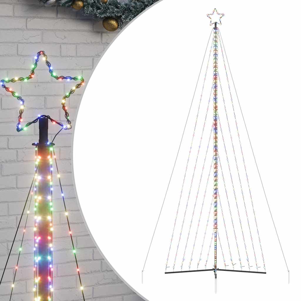 Vidaxxl Sapin de Noël LED 789 LED colorées 476 cm