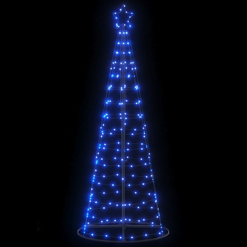 Vidaxxl Sapin de Noël LED 200 LED 180 cm bleu