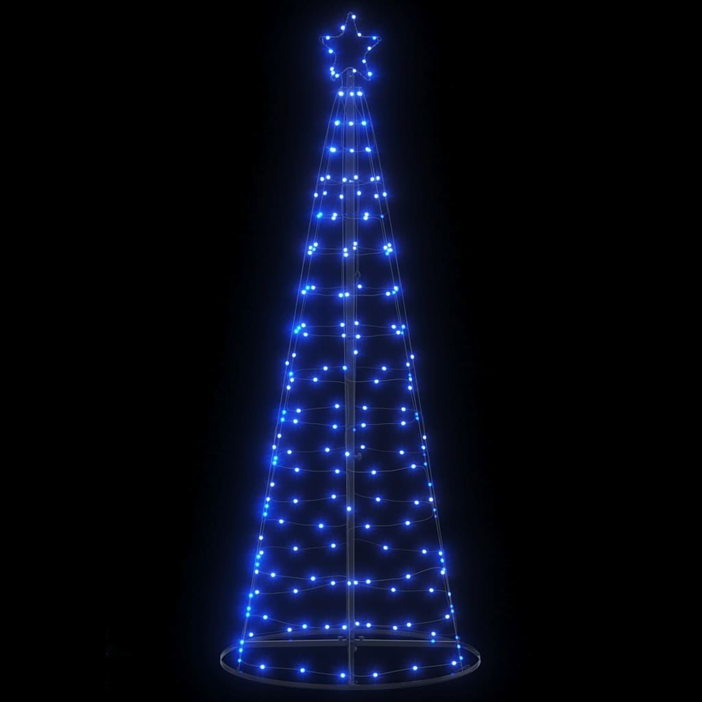 Vidaxxl Sapin de Noël LED 200 LED 182 cm bleu