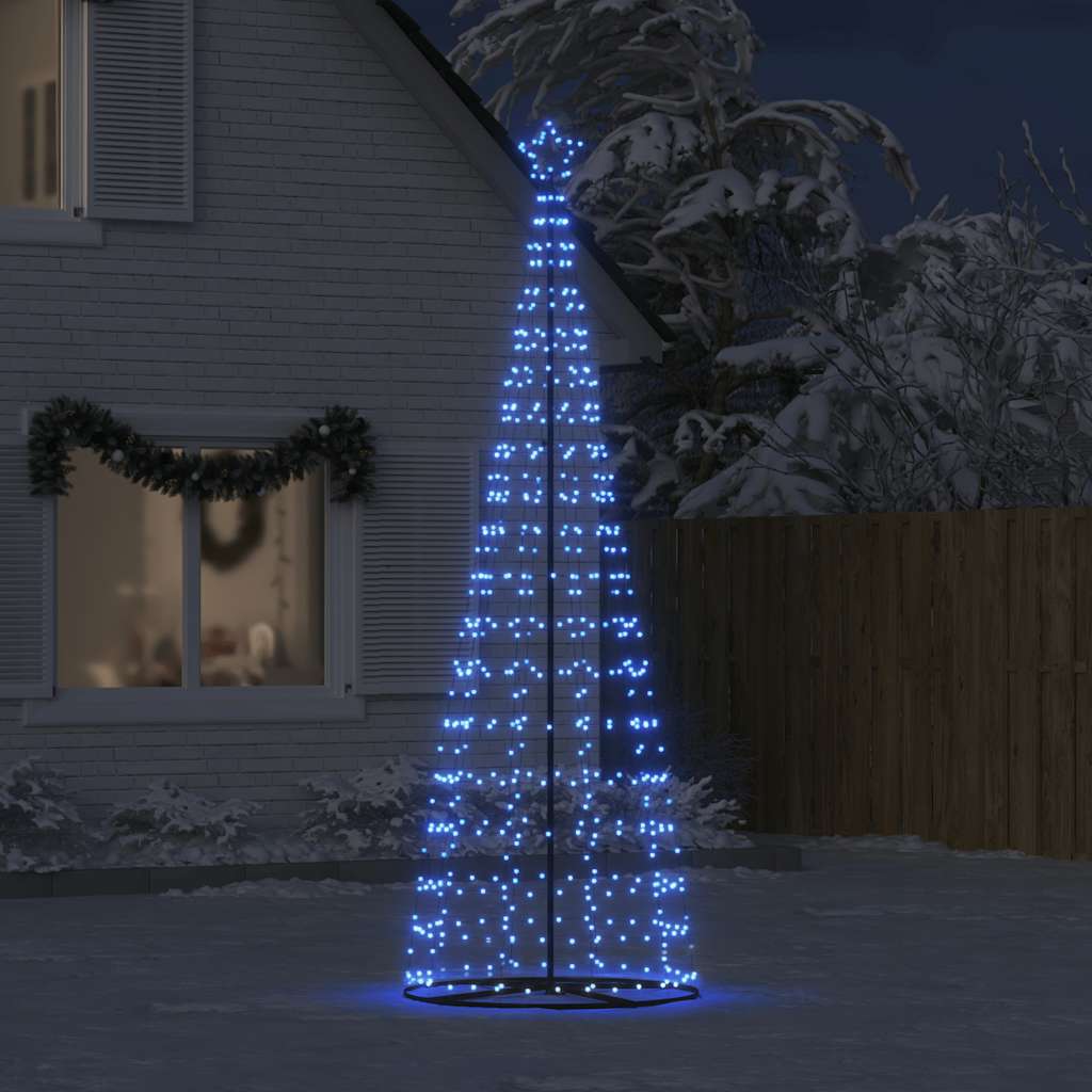 Vidaxxl Sapin de Noël LED 550 LED 304 cm bleu