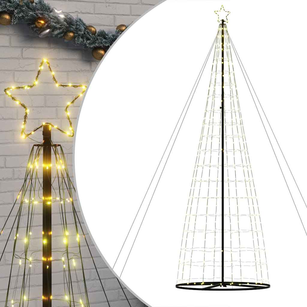 Vidaxxl Sapin de Noël LED 1534 LED blanc chaud 503 cm