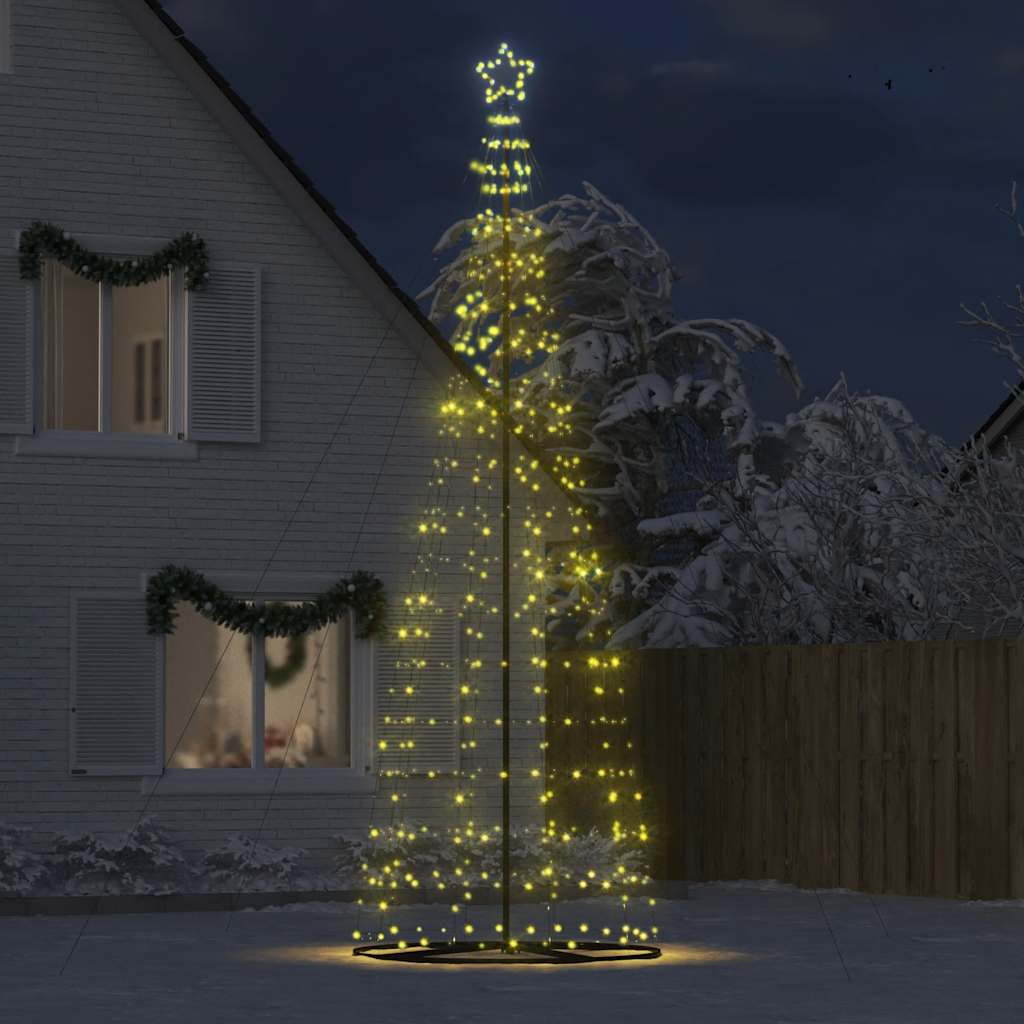 Vidaxxl Sapin de Noël LED 1534 LED blanc chaud 503 cm