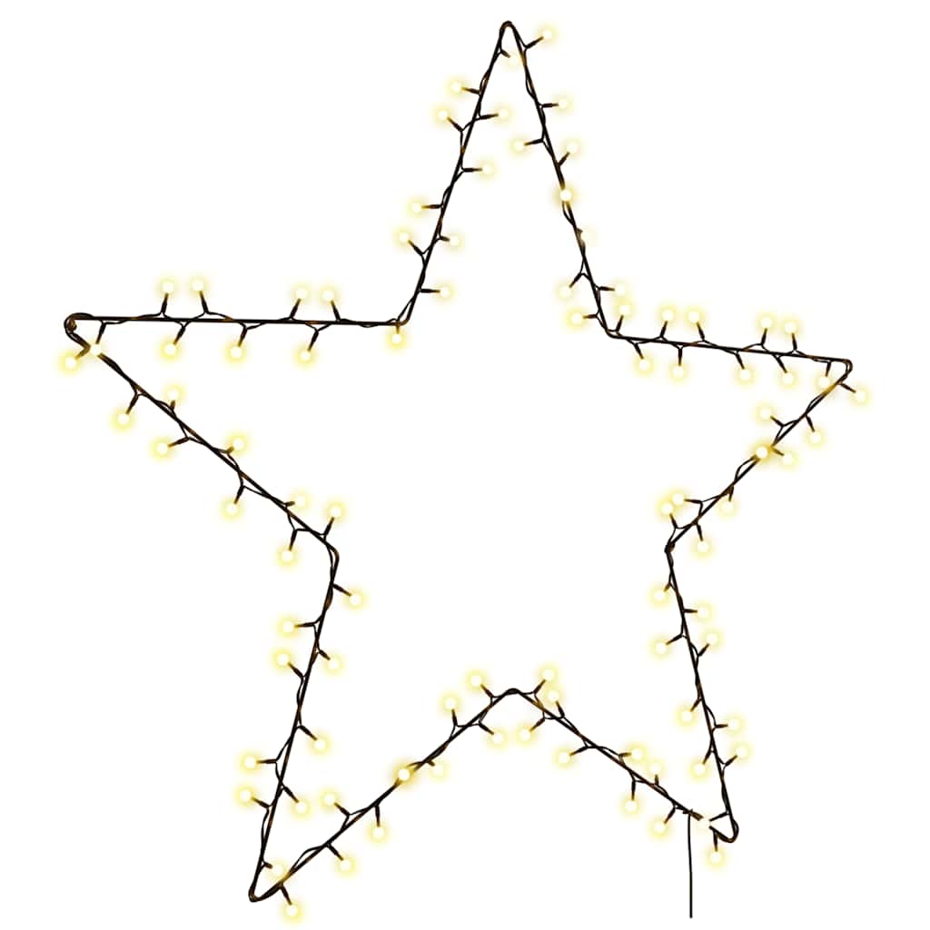 VidaXL lumières de Noël silhouette étoile 115 LED blanc chaud