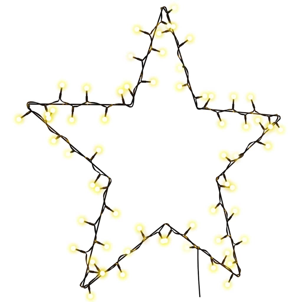 VidaXL lumières de Noël silhouette étoile 80 LED blanc chaud