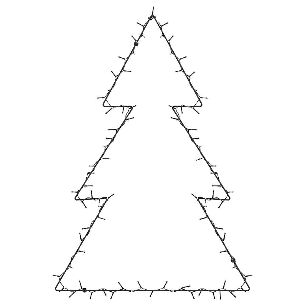 VidaXL lumières de Noël silhouette d'arbre de Noël 115 LED blanc chaud