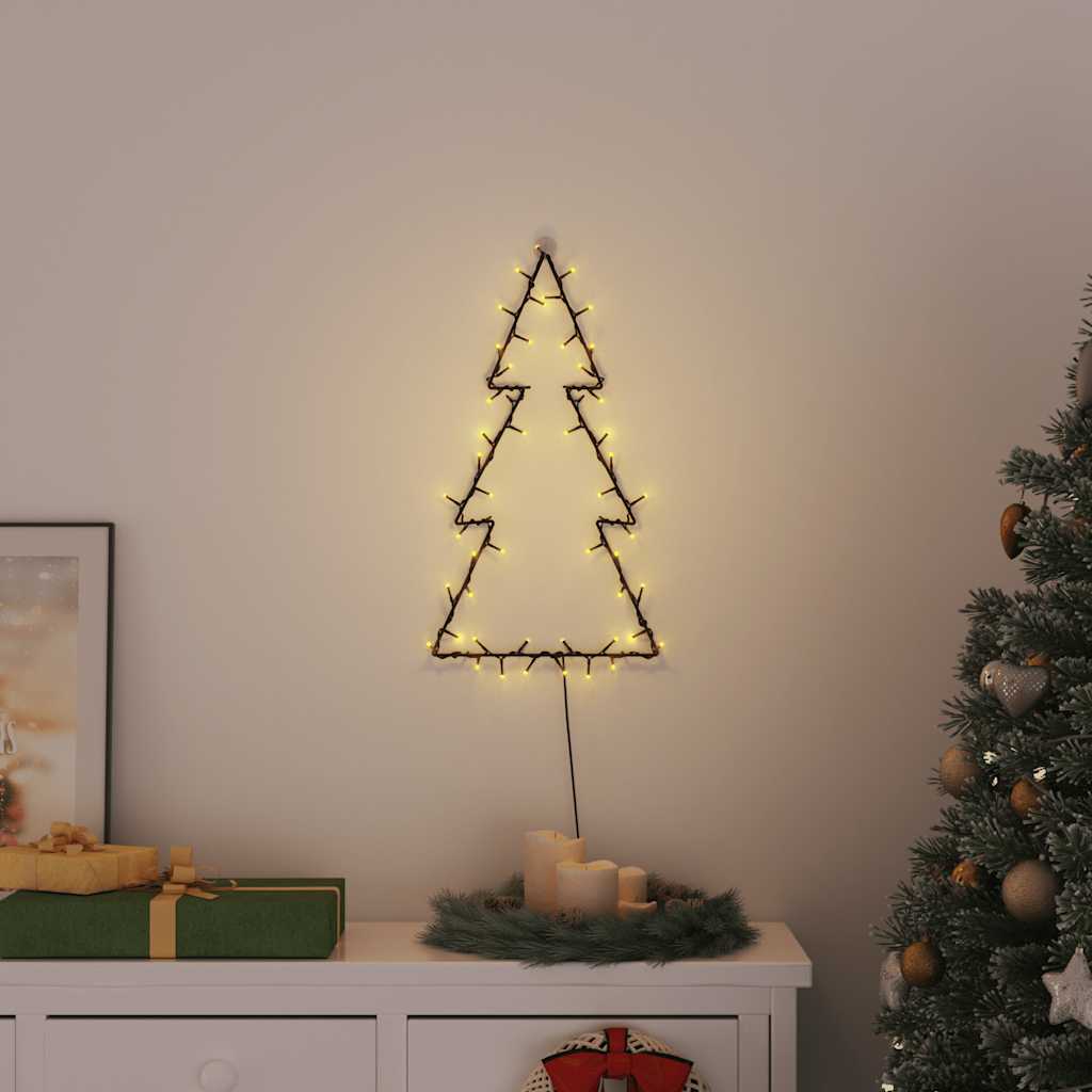VidaXL lumières de Noël silhouette d'arbre de Noël 80 LED blanc chaud