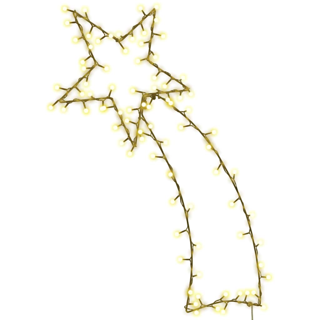 VidaXL lumières de Noël silhouette étoile filante 115 LED blanc chaud