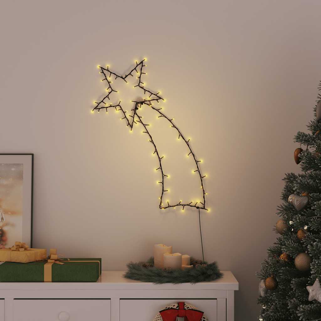 VidaXL lumières de Noël silhouette étoile filante 115 LED blanc chaud