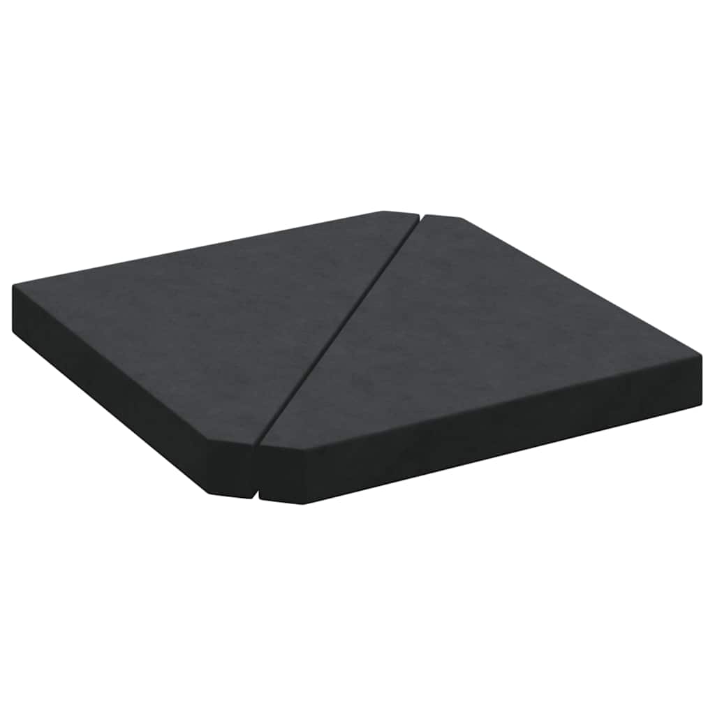 Vidaxx plaques de base pour parasol 2 pcs triangulaires 14 kg granit noir