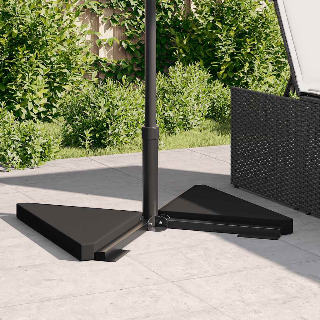 Vidaxx plaques de base pour parasol 2 pcs triangulaires 14 kg granit noir