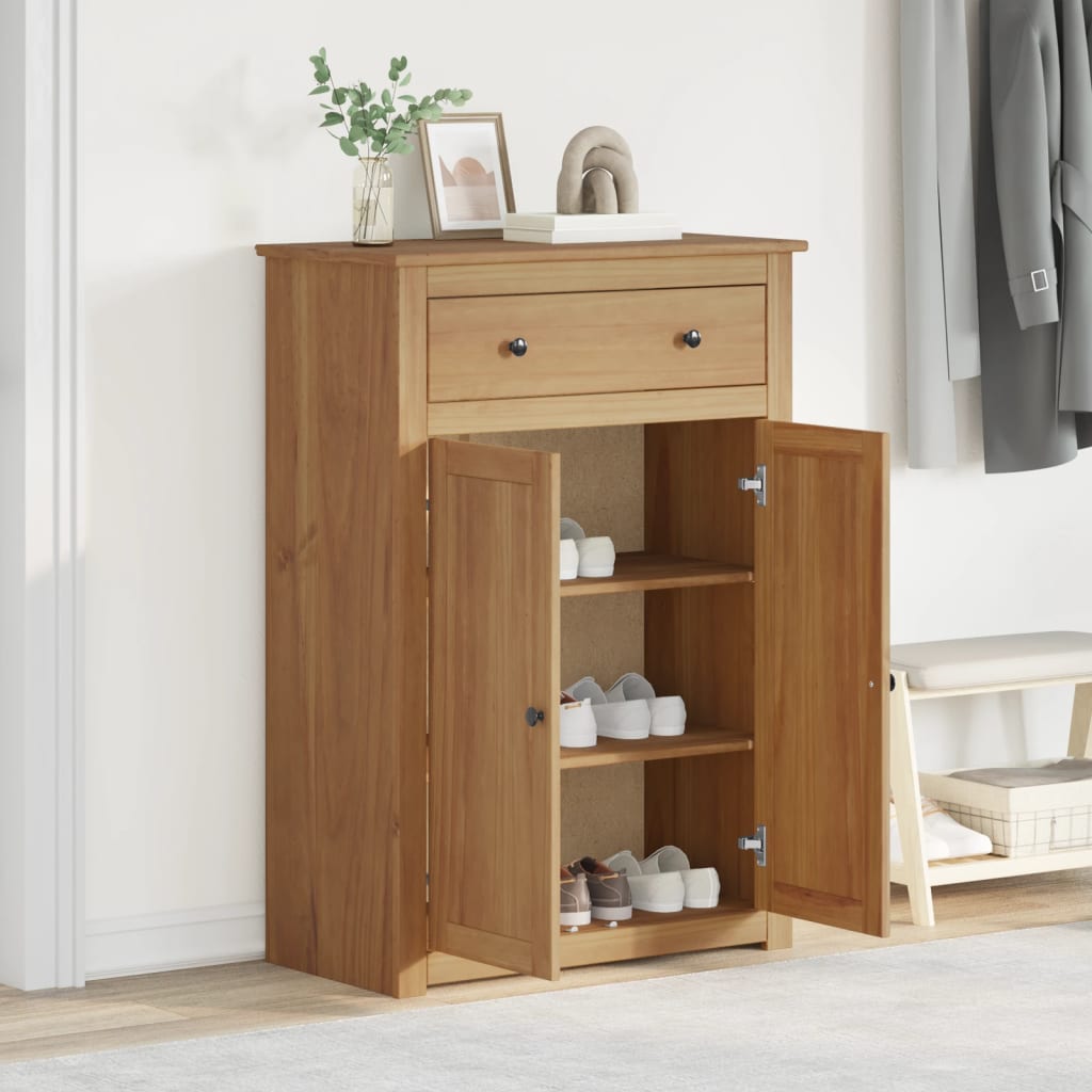 Vidaxx meuble à chaussures panama 80x40x114 cm bois de pin massif
