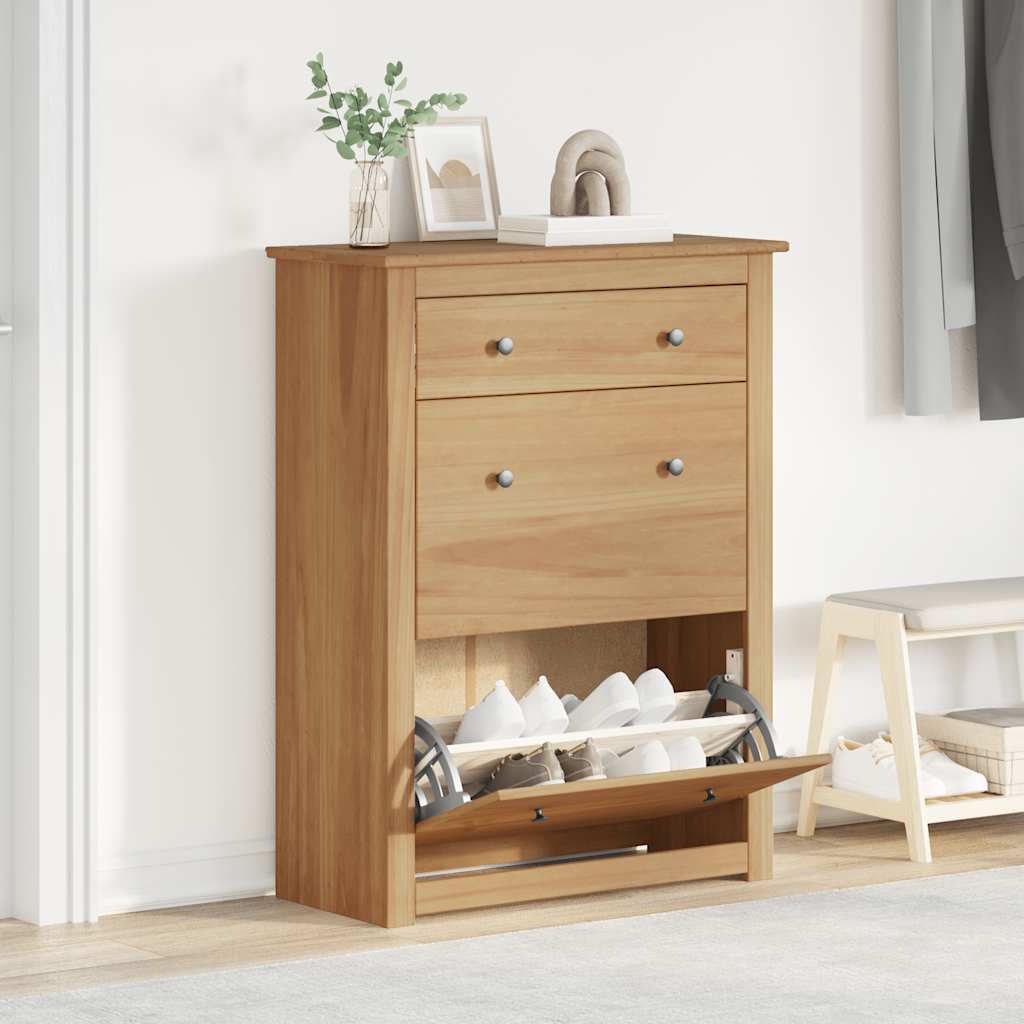 Vidaxx armoire à chaussures panama 80x35x105 cm bois de pin massif