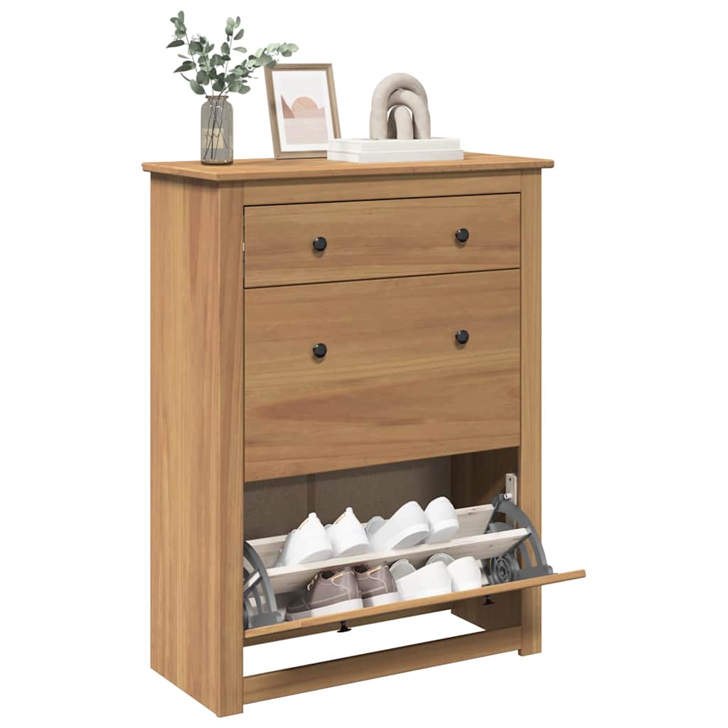 Vidaxx armoire à chaussures panama 80x35x105 cm bois de pin massif