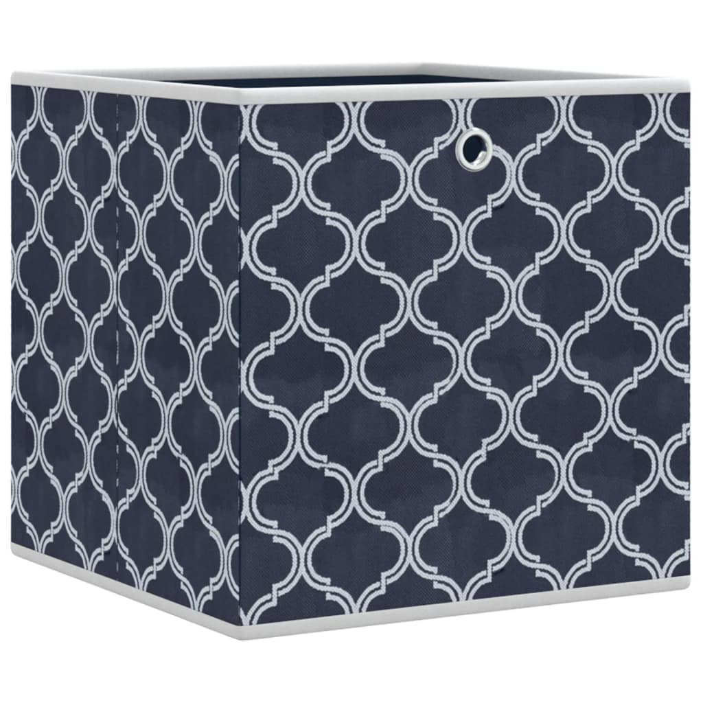 Vidaxx boîtes de rangement 4 pcs pliables 32x32x32 cm en tissu non tissé bleu