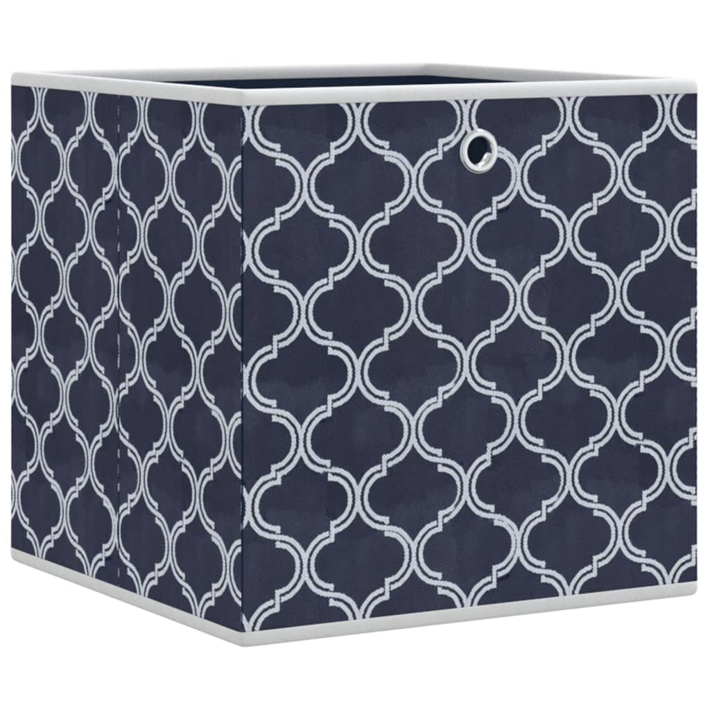 Vidaxx boîtes de rangement 10 pcs pliables 32x32x32 cm en tissu non tissé bleu