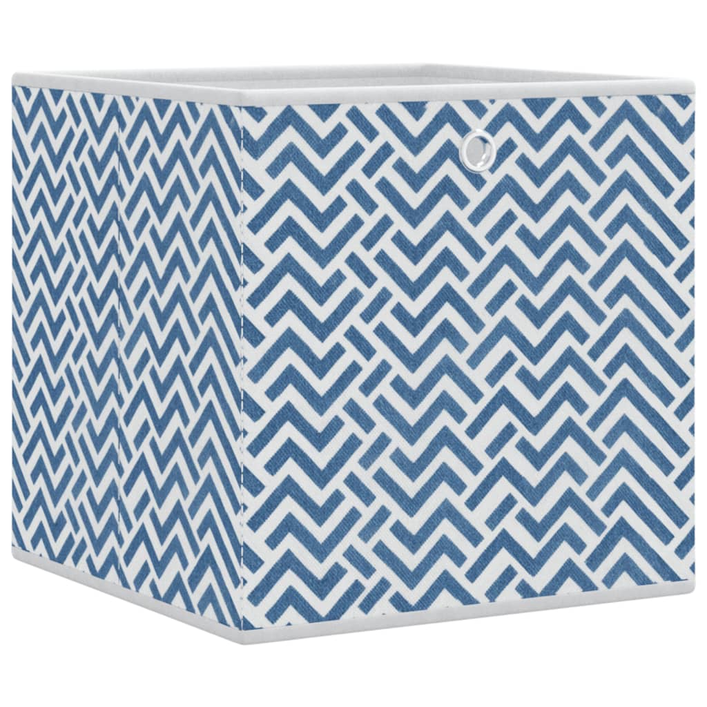 Vidaxx boîtes de rangement 10 pcs pliables 32x32x32 cm en tissu non tissé bleu
