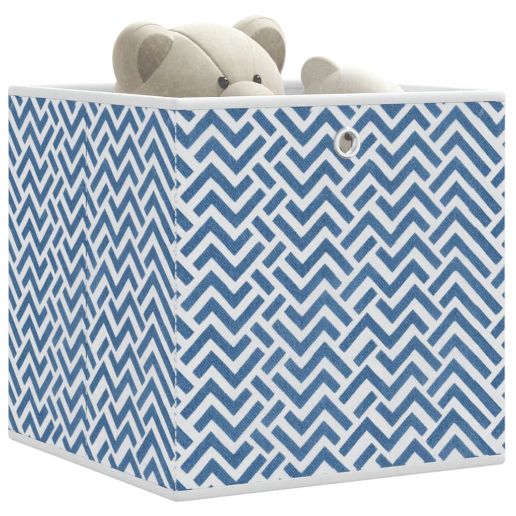 Vidaxx boîtes de rangement 10 pcs pliables 32x32x32 cm en tissu non tissé bleu
