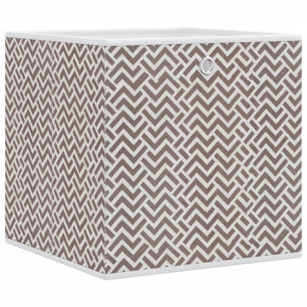 Vidaxx boîtes de rangement 4 pcs pliables 32x32x32 cm en tissu non tissé marron