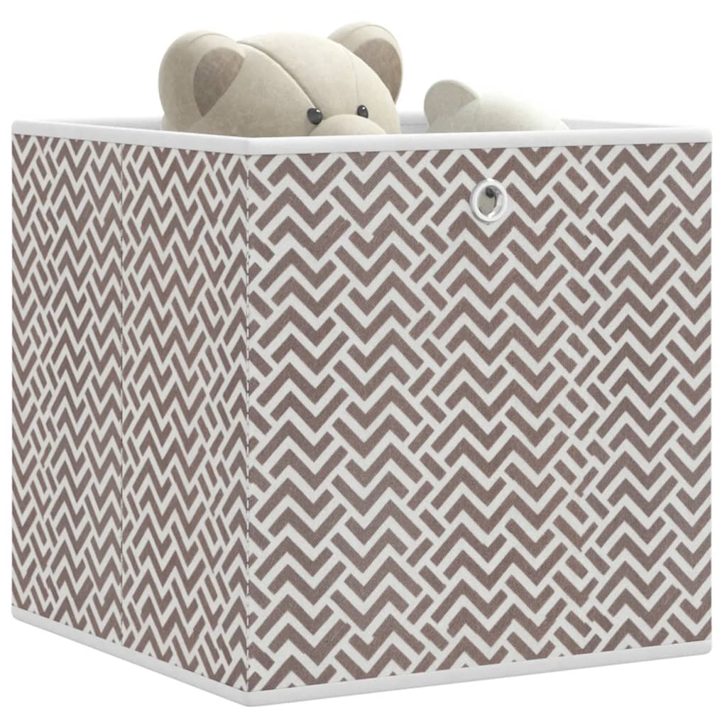 Vidaxx boîtes de rangement 4 pcs pliables 32x32x32 cm en tissu non tissé marron