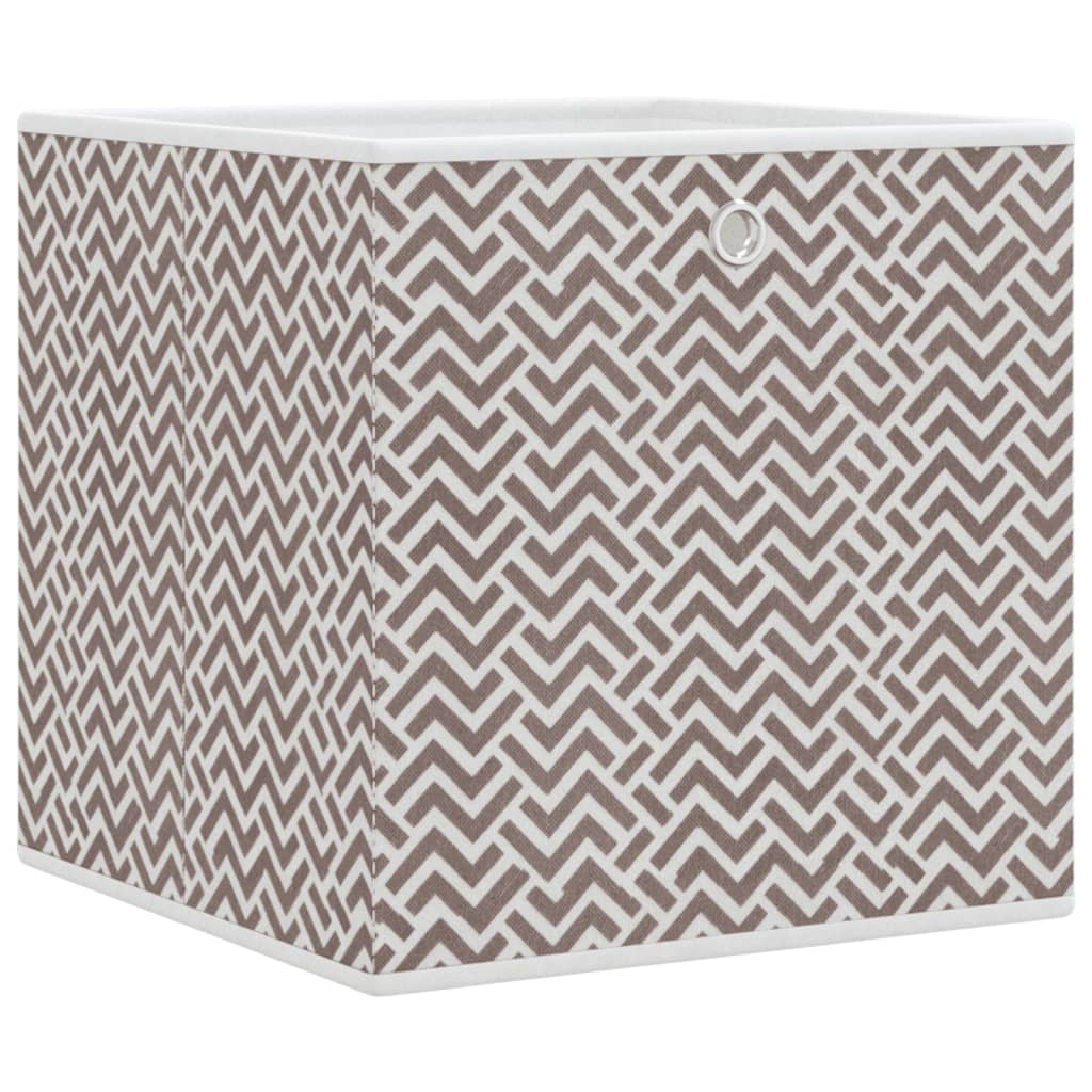 Vidaxx boîtes de rangement 10 pcs pliables 32x32x32 cm en tissu non tissé marron