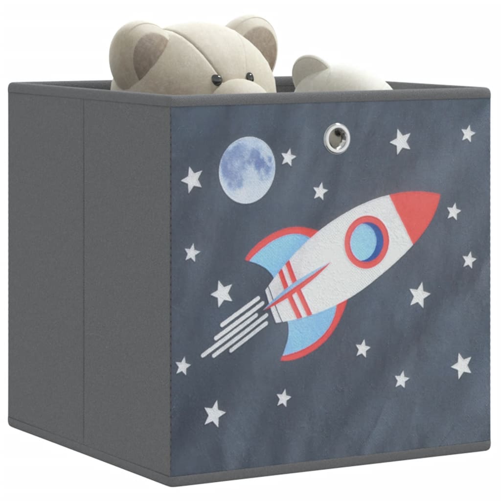 Vidaxx boîtes de rangement 10 pcs pliables 32x32x32 cm en tissu non tissé gris