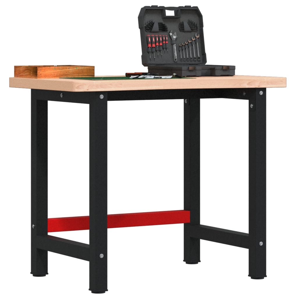 VidaXL établi 100x(55-60)x83 cm bois de hêtre massif