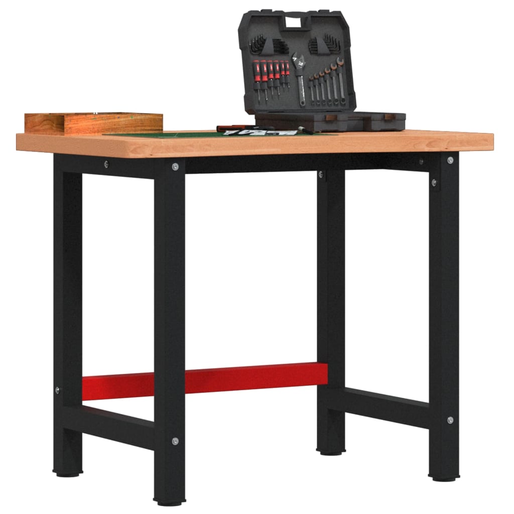 VidaXL établi 100x(55-60)x83 cm bois de hêtre massif