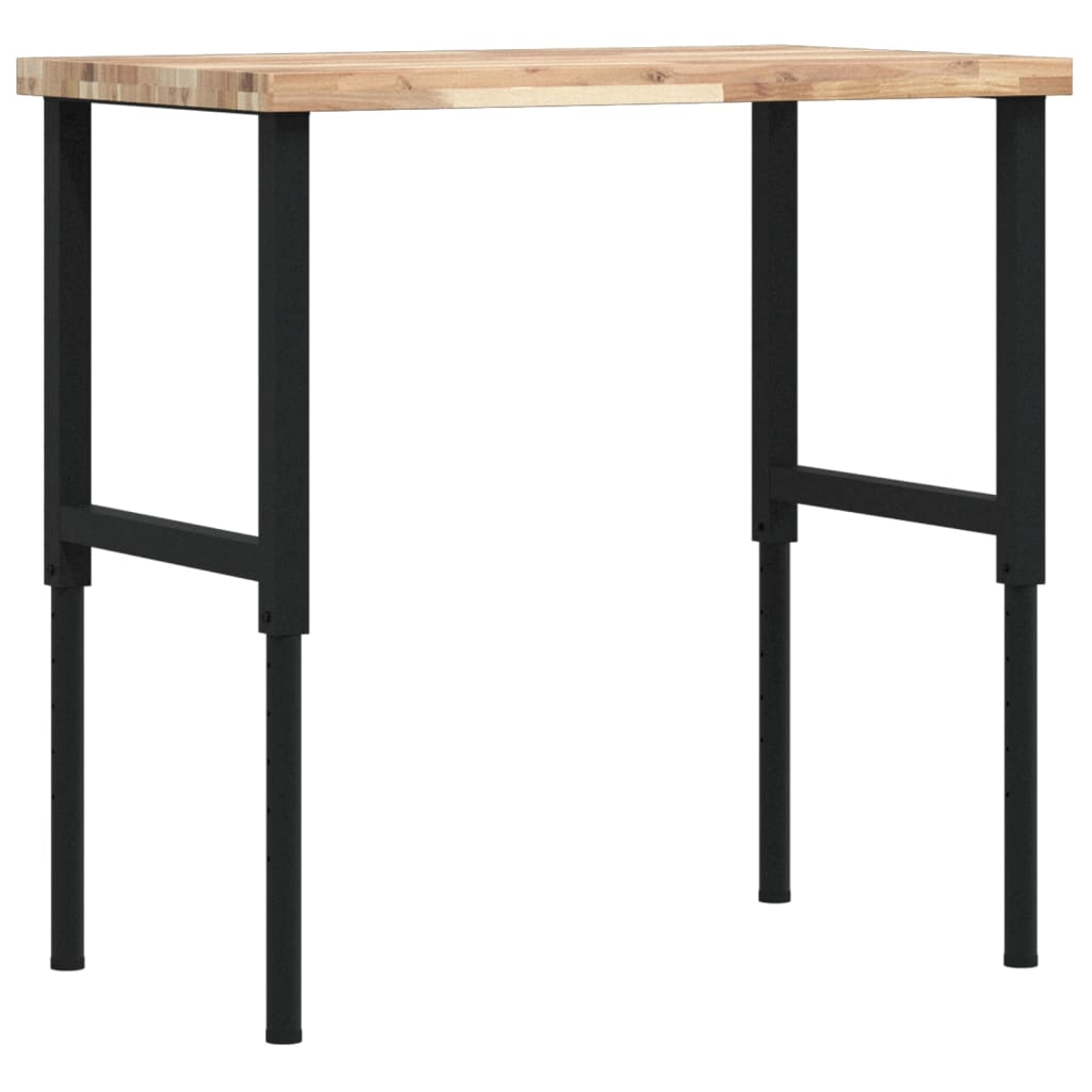 VidaXL établi rectangulaire 100x60x(73-99.5) cm bois d'acacia massif