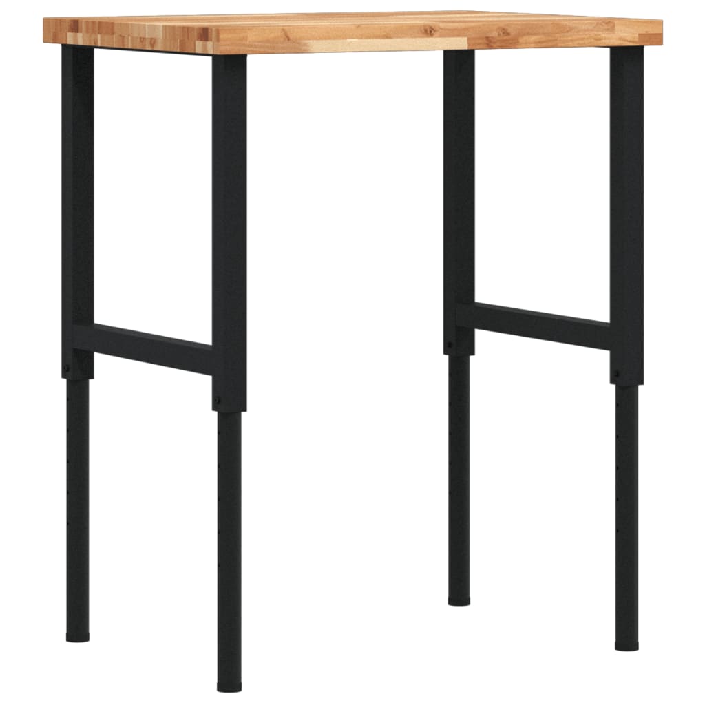 VidaXL établi rectangulaire 80x60x(73-99.5) cm bois d'acacia massif
