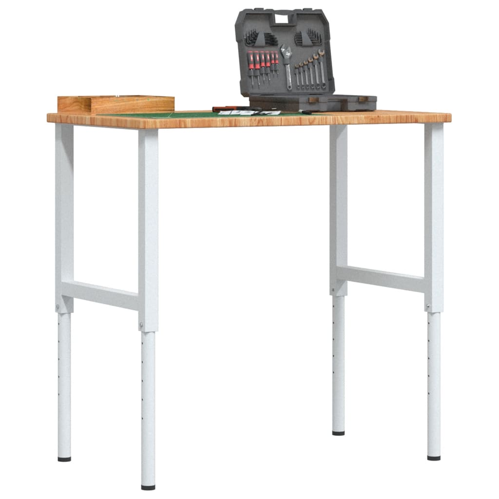 VidaXL établi rectangle 100x60x (71,5-98) cm chêne brun clair