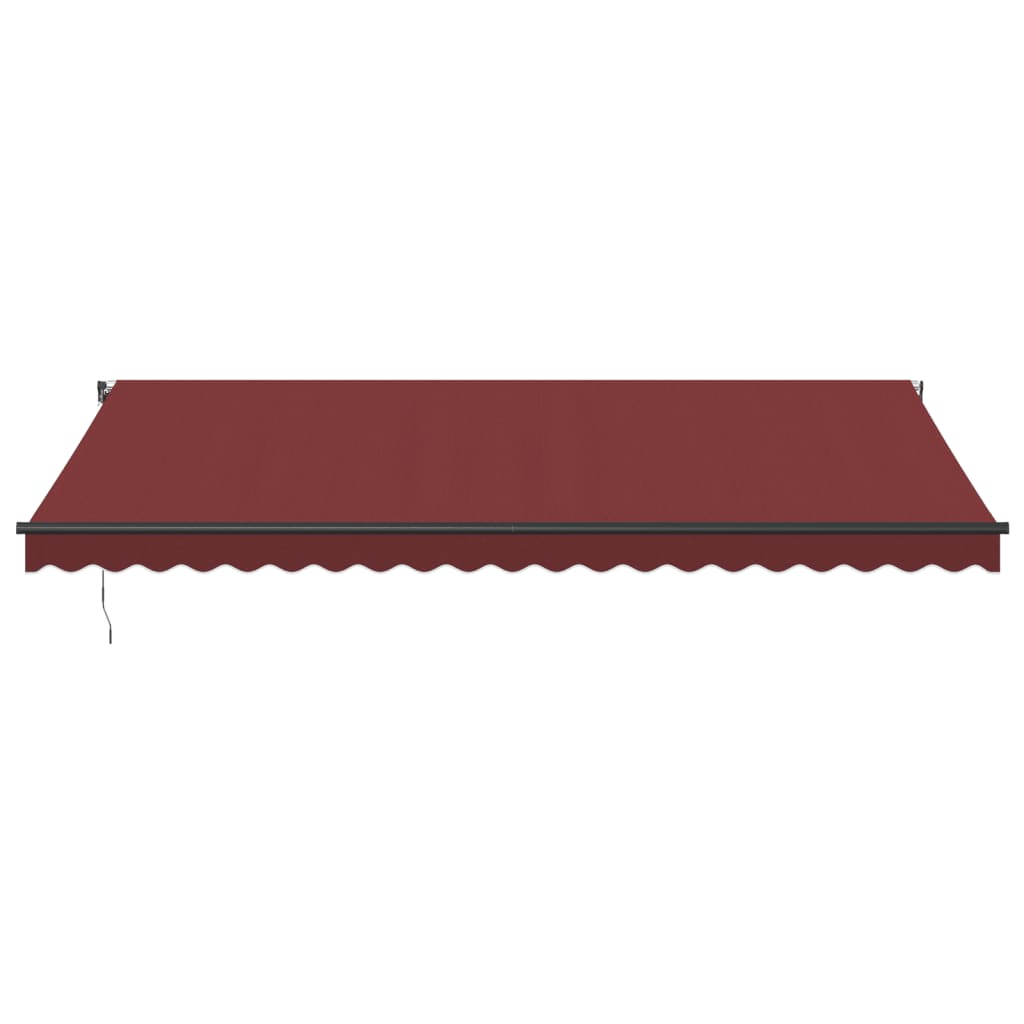 VidaXL Auvent extensible manuellement 500x300 cm bordeaux