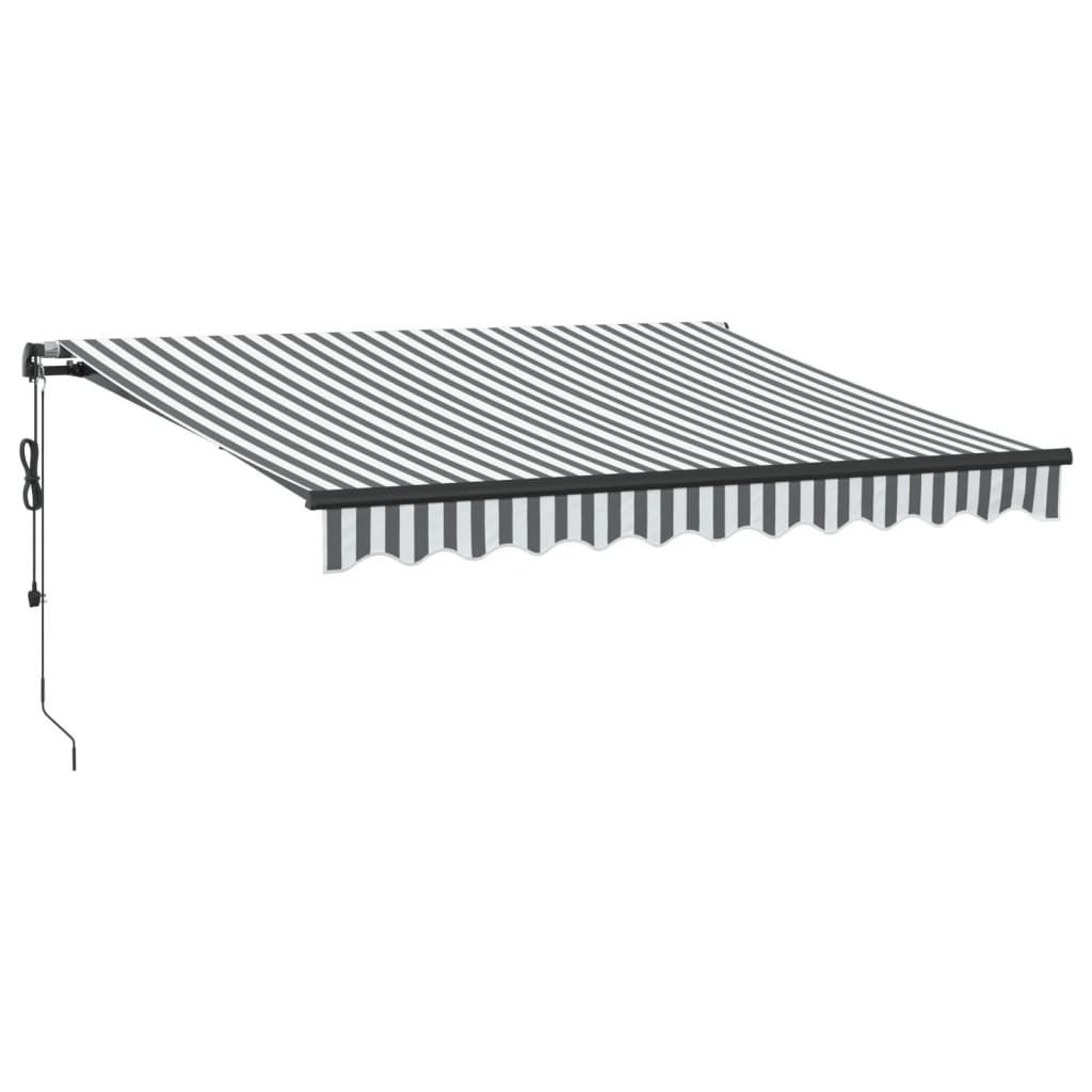 VidaXL Auvent extensible automatiquement 300x250 cm anthracite et blanc