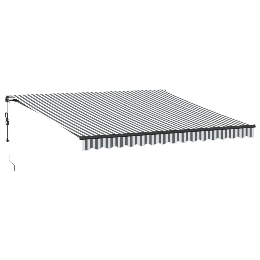 VidaXL Auvent à extension automatique LED 400x300 cm anthracite et blanc